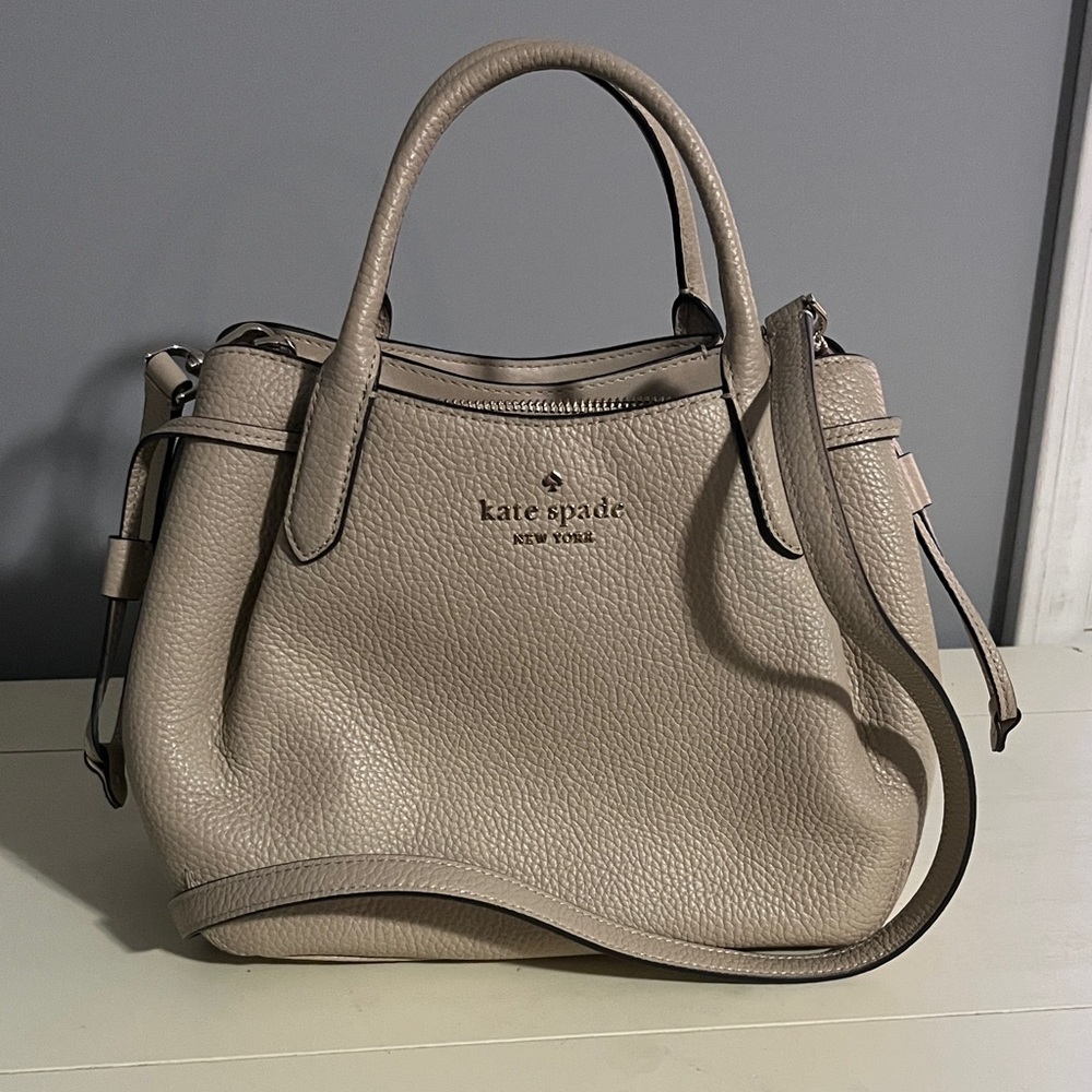 Kate Spade Pebbled Beige Satchel